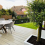 Planter Smooth wit vierkant buiten
